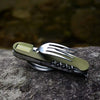 7-in-1 Folding Fork Spoon Covered Multi Tool Outdoor Camping Trip