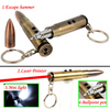 Multifunction Bullet Shape Keychain Laser / Light / Life-Saving Hammer