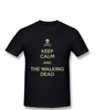 100% cotton T Shirt Mens Remain Calm And The Walking Dead T-shirts Swag Brand Logos