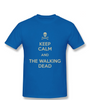 100% cotton T Shirt Mens Remain Calm And The Walking Dead T-shirts Swag Brand Logos