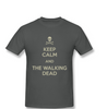 100% cotton T Shirt Mens Remain Calm And The Walking Dead T-shirts Swag Brand Logos