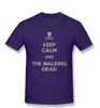 100% cotton T Shirt Mens Remain Calm And The Walking Dead T-shirts Swag Brand Logos