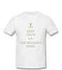 100% cotton T Shirt Mens Remain Calm And The Walking Dead T-shirts Swag Brand Logos